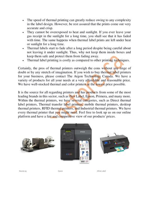 Ppt Pros And Cons Of Thermal Printing Powerpoint Presentation Free