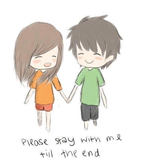 Anime Boy And Girl Holding Hands Chibi