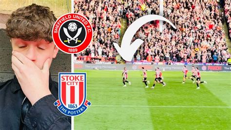 Tyrese Campbell Celebrates In Front Of K Stoke Fans Sheffield United