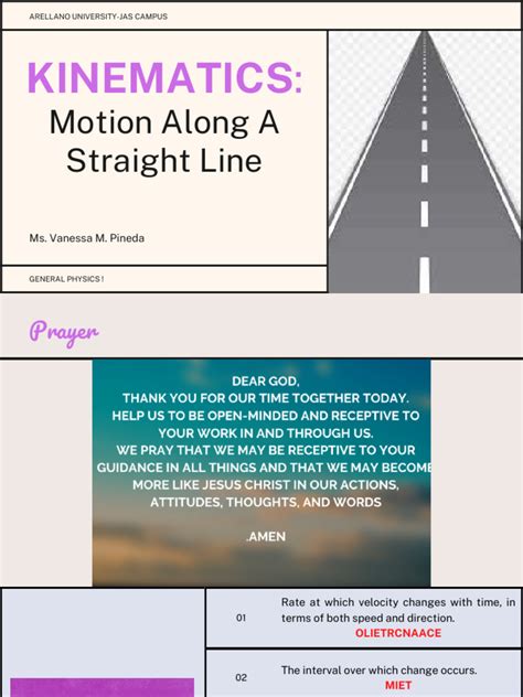 Kinematics Motion Along A Straight Line 1 Pdf