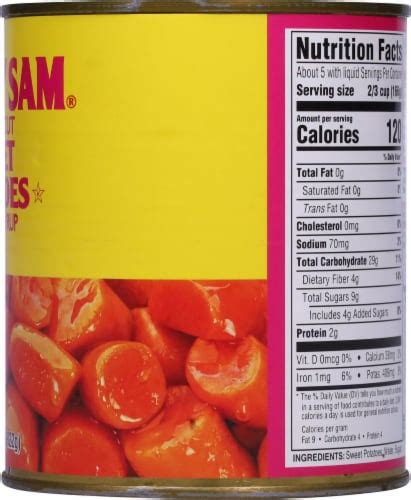 Sugary Sam Golden Cut Sweet Potato Yams 29 Oz Kroger