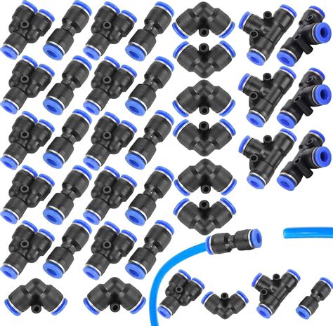 Bwintech Pcs Mm Pneumatic Quick Push In Connect Air Tube Fitting