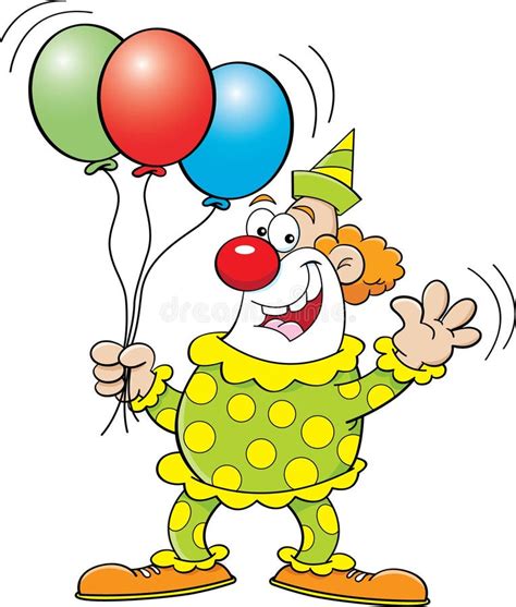 Clown Avec Des Ballons Illustration De Vecteur Illustration Du Artiste