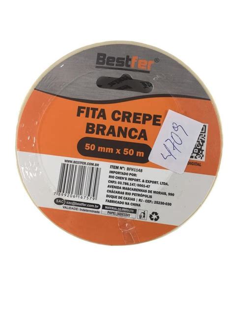 Fita Crepe Branca 50mm X 50m Bestfer Vou Comprar