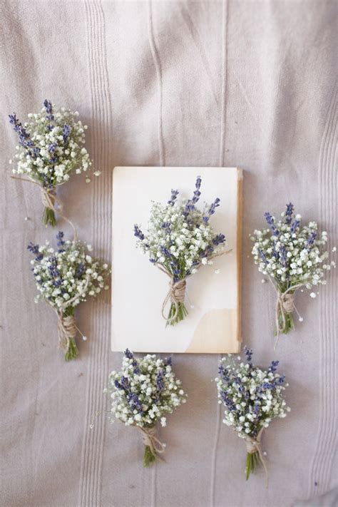 Lavender Boutonniere Baby S Breath Etsy