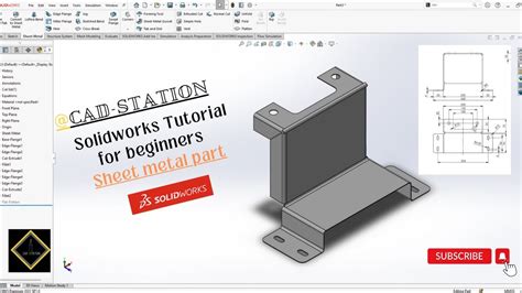 Solidworks Sheet Metal Part Drawing Tutorial Solidworks Sheet Metal