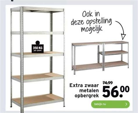 Extra Zwaar Metalen Opbergrek Aanbieding Bij Gamma Folders Nl