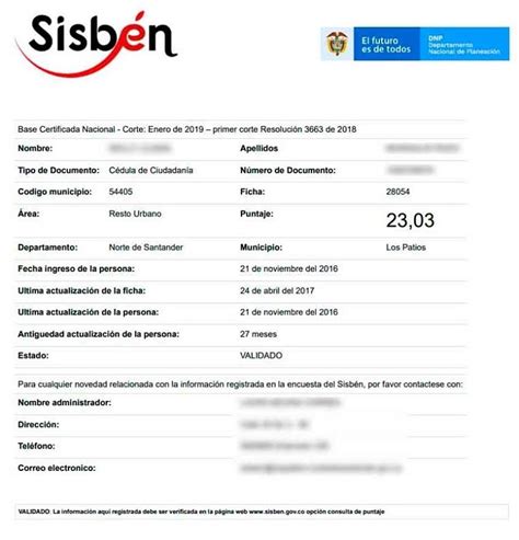 Descargar El Certificado Del Sisben Consulta Gov