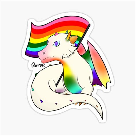 Gay Pride Flag Dragon 2 2018 Sticker For Sale By Qur0w Redbubble