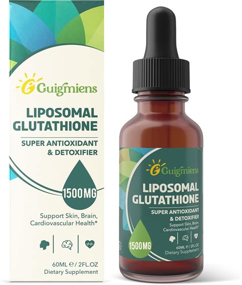 Liposomal Glutathione 1500 Mg Superior Absorption Liquid Glutathione Supplement