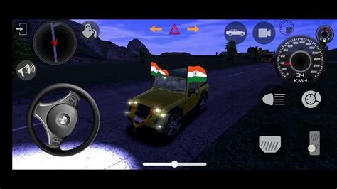 Indian Cars Simulator D Mahindra Yellow Thar Car Driving Gadi Game