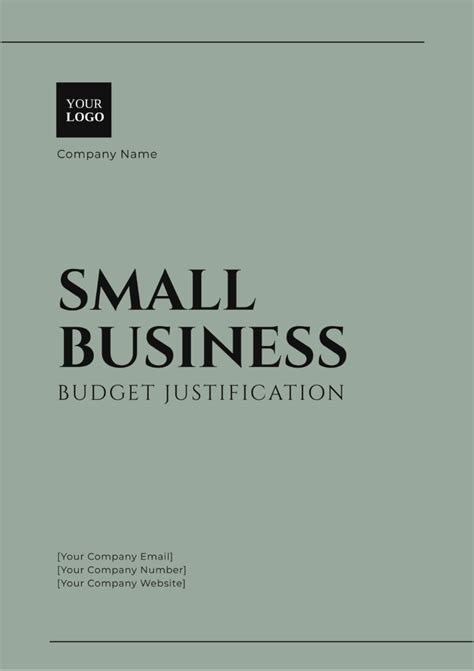 Free Small Business Budget Justification Template Edit Online