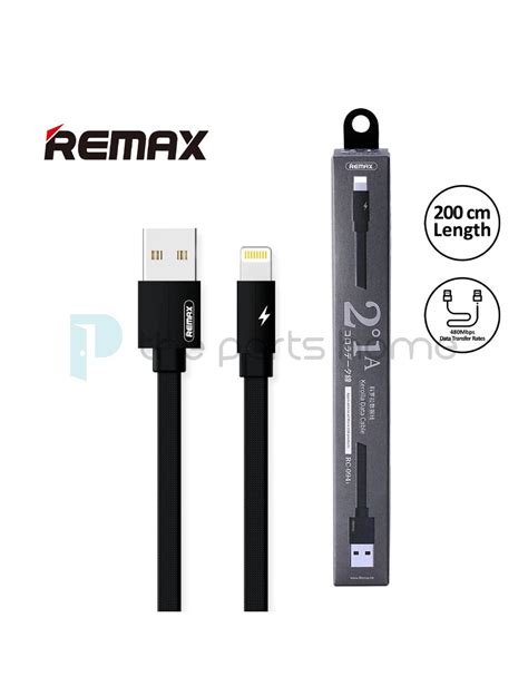 Remax Kerolla Series USB A To Lightning Charging Cable 200cm Black