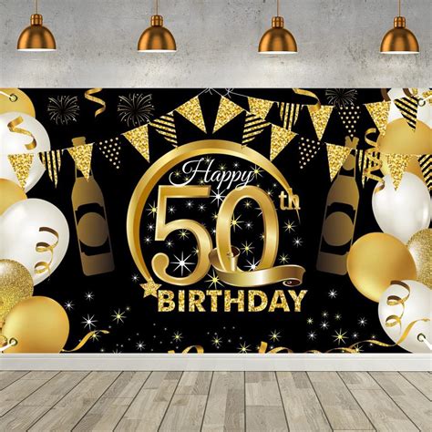 Ans Deco Anniversaire Ans Joyeux Anniversaire Banni Re Or Noir