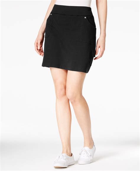 Lyst Style And Co Pull On Cargo Skort Only At Macys In Black