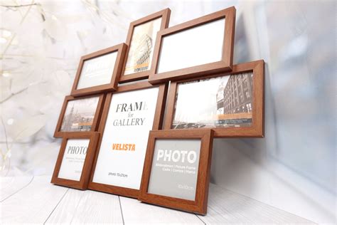 Wooden 8 Piece Multi Frame Wooden Photo Frames Photo Frames Etsy