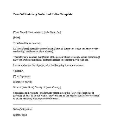 10 Ready To Use Notarized Letter Template Calypso Tree