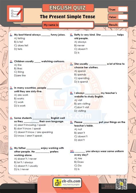 Mixed Tenses Multiple Choice Test Hot Sex Picture