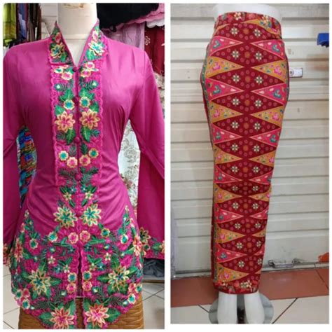 Jual Setelan Kebaya Encim Bordir Kebaya Adat Betawi Kebaya Encim Modern