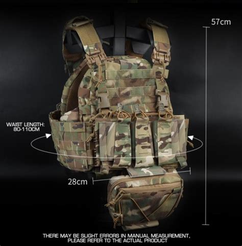 Wosport Vest Colete Arc Tactical Plate Carrier Black Arsenal Sports