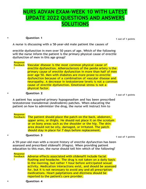 Advanced Pharm Week 10 Quiz UPDATE 2022 QUESTIONS AND ANSWERS