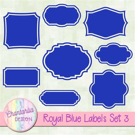 Free Labels Design Elements In Royal Blue