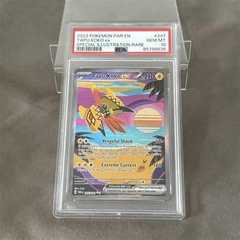 Psa Pokemon Paradox Rift Tapu Koko Ex Sir Full Art Card