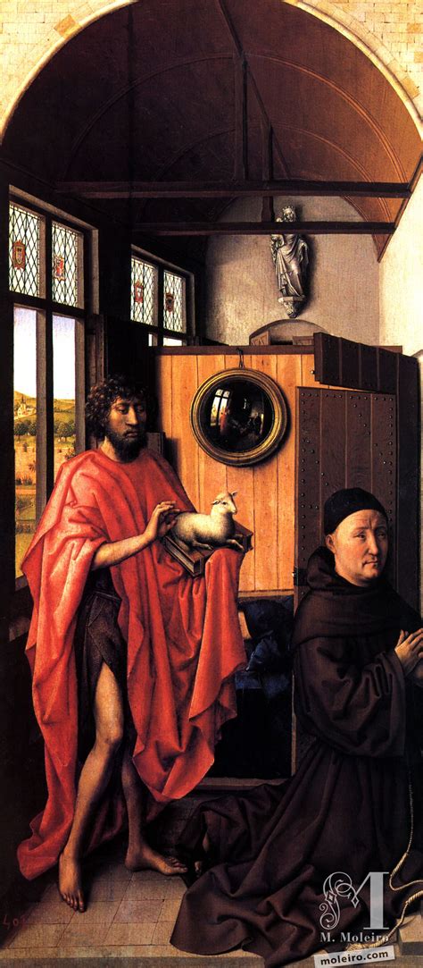 Robert Campin St John The Baptist And The Franciscan Master Henry Of