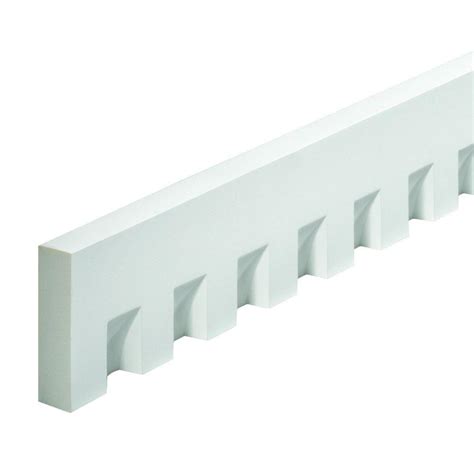 Fypon 1-1/4 in. x 96 in. x 4-1/2 in. Polyurethane Dentil Trim Moulding ...