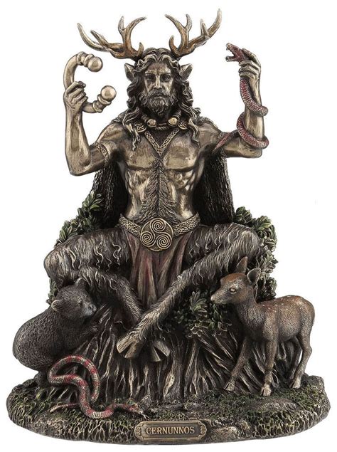 9 Cernunnos Sitting Statue Sculpture Celtic God Figure Figurine Decor