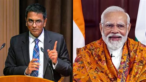 Watch Cji Dy Chandrachud Speaks In Gujarati At Rajkot Event Pm Modi