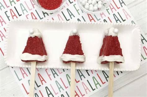 Best Rice Krispie Treats Easy Santa Hat Rice Krispie Treats On A Stick