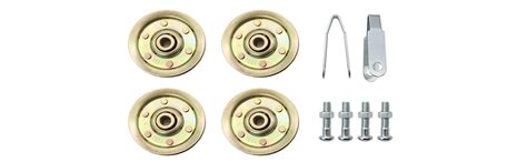 Heavy Duty Garage Door 3”pulley Kit With 2 Stationary Pulleys And 2