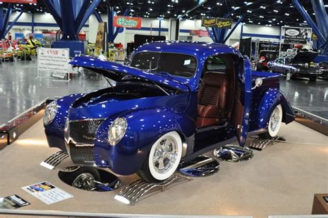 Free Download 1940 Ford Pickup Classic Show Truck Whitewalls Blue