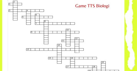 Teka Teki Silang Biologi Materi Genetik Mimpi NTT