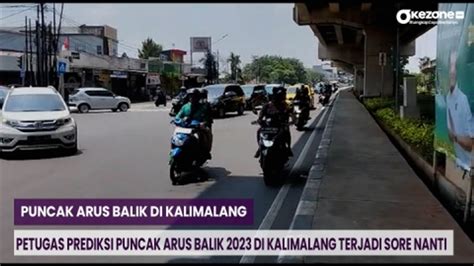 Petugas Prediksi Puncak Arus Balik 2023 Di Kalimalang Terjadi Sore