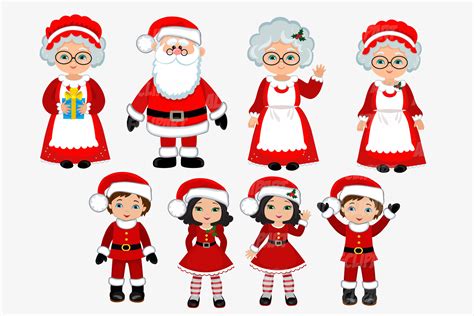 Santa And Mrs Claus Clipart