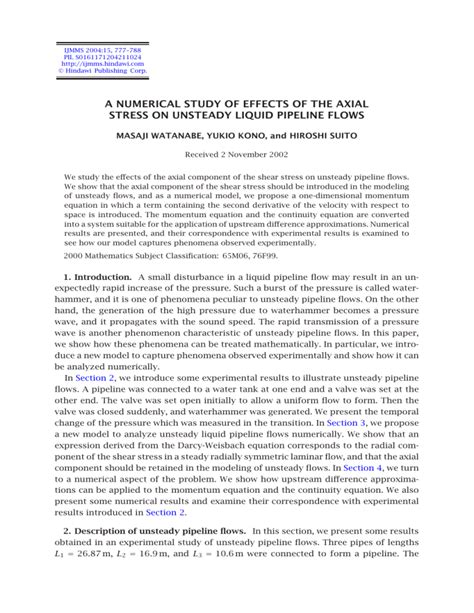 A Numerical Study Of Effects Of The Axial