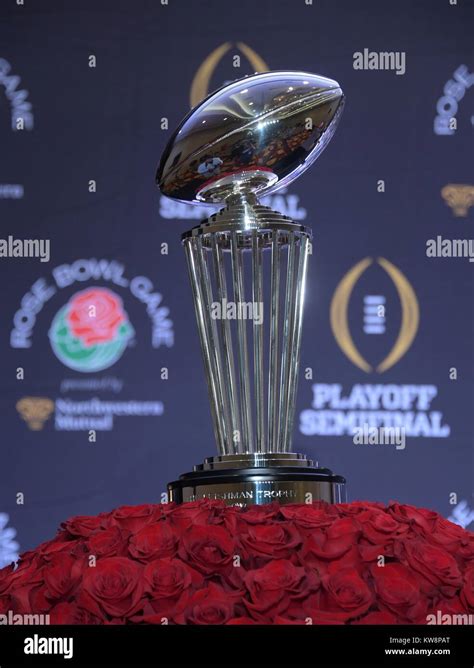 General overall view of the Leishman Trophy at Rose Bowl press ...