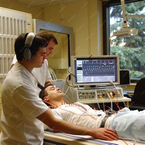 Premium Photo | A patient undergoing a nerve conduction study NCS to