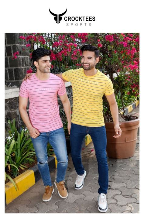 Dry Fit Crocktees Mens Striped T Shirt Rn Hs At Rs 160 In Nagpur Id 2850973790748