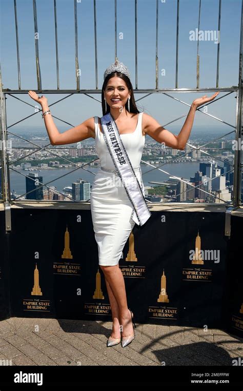 Newly Crowned Miss Universe Andrea Meza Of Mexico Poses For The Media