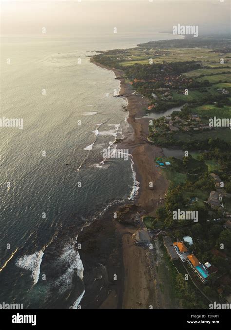 Indonesia Bali Aerial View Of Echo Beach Stock Photo Alamy