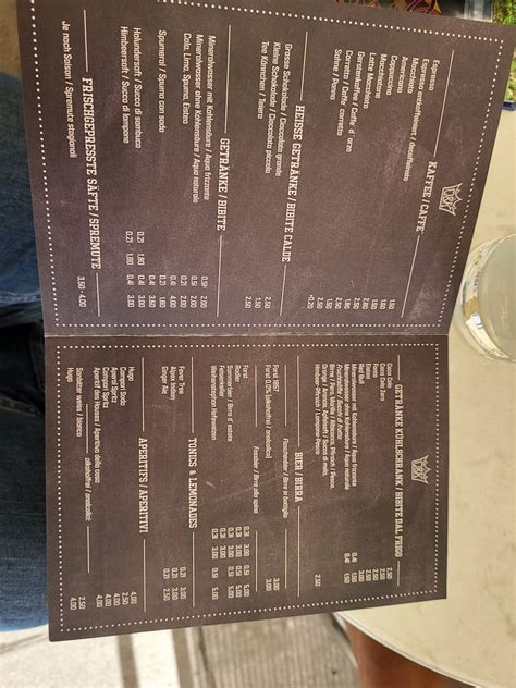 Menu At Queens And Kings Brixen