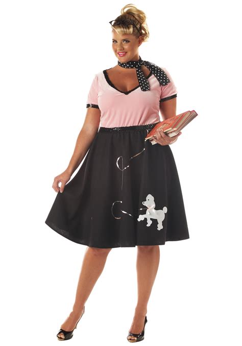 Womens Plus Size 50s Sweetheart Costume Decade Costumes