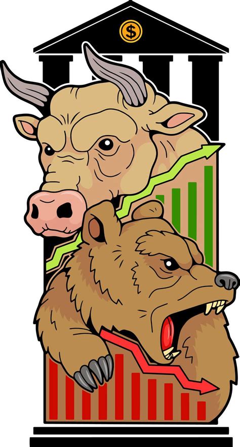 stock bull and bear 11485167 Vector Art at Vecteezy