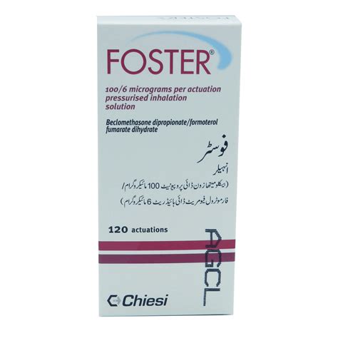 Foster Inhaler 100/6 - Side Effects - Buy Online - ₨ 1,580 - khasmart
