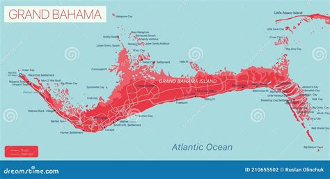 Grand Bahama Distressed Map. Cartoon Vector | CartoonDealer.com #85654799