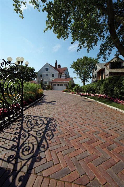 Driveway Featuring Unilock Copthorne Paver Brick Paver Patio