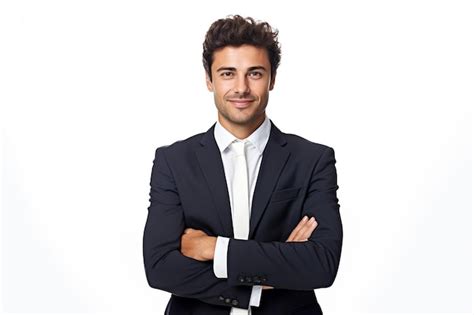 Premium Photo Portrait Of Serious Mature Manager Standing With Hand
